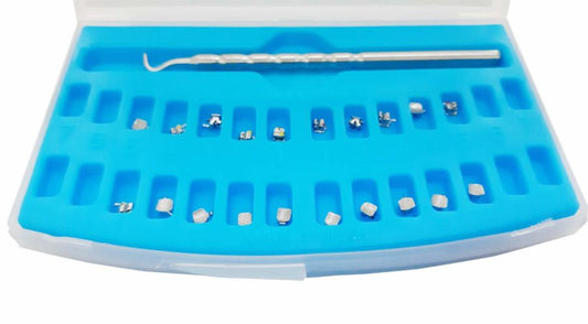 SS WHITE- Orthodontic Self-Ligating Bracket MBT Pack of 20 | Dental Orthodontic Self Ligating Bracket MBT 0.022" Hook 3,4,5