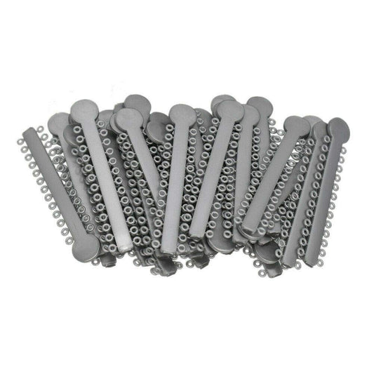 SS WHITE - Dental Orthodontic Ligature Ties , Orthodontic Elastomeric O-Rings Braces Rubber Bands Pack of 36 Stuck , Multi-Color - Gray -Pearl White - Gray