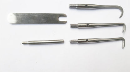 SS WHITE- Dental Automatic Crown Remover Gun Type Spring Loaded 6 Pcs Set, Rust Free,Stainless Steel,Autoclavable Surgical Instruments Crown Remover