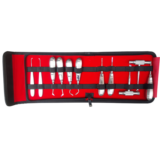 SS WHITE - Dental Root Elevator Set of 11 Pcs,Rust Free High Quality Steel