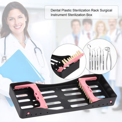 SS WHITE - Dental Sterilization Cassette Medical Grade Surgical Sterilization Cassette Disinfection Storage Tray, Sterilization Rack for 5 Instruments