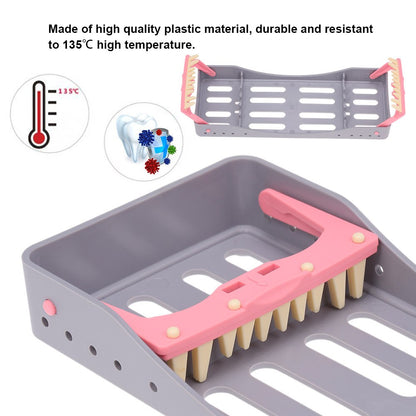 SS WHITE - Dental Sterilization Cassette Medical Grade Surgical Sterilization Cassette Disinfection Storage Tray, Sterilization Rack for 5 Instruments