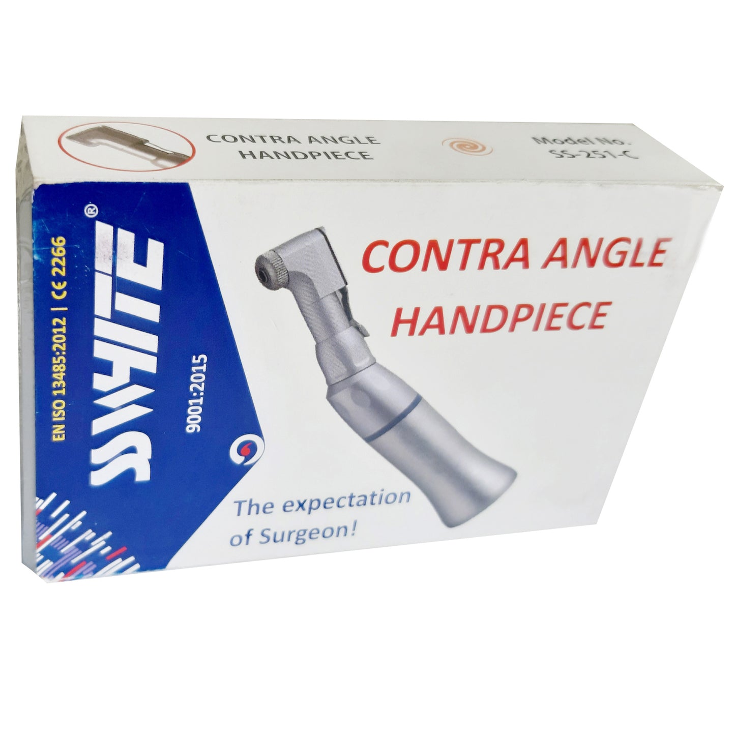 SS WHITE – Dental Contra Angle  Handpiece , Dental Surgical Handpiece, Ceramic Ball Bearing,Metal Chuck, Contra  Surgical Handpiece with 6 Month warranty