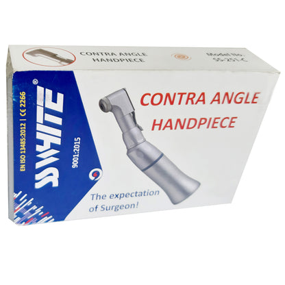 SS WHITE – Dental Contra Angle  Handpiece , Dental Surgical Handpiece, Ceramic Ball Bearing,Metal Chuck, Contra  Surgical Handpiece with 6 Month warranty