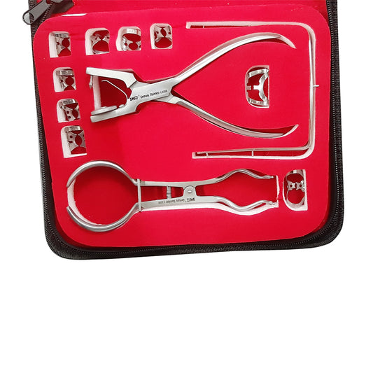 SS WHITE - Dental Rubber Dam 13 Pcs kit with 1 Medium Size Frame,9 Clamps,Dam Punch,Clamp Forcep ,Template