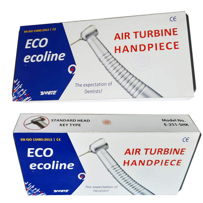 SS WHITE – Dental Air Turbine Handpiece Standard Head Key Type Ball Bearing, Airotor Handpiece Anti Retraction Hi Speed Ecoline