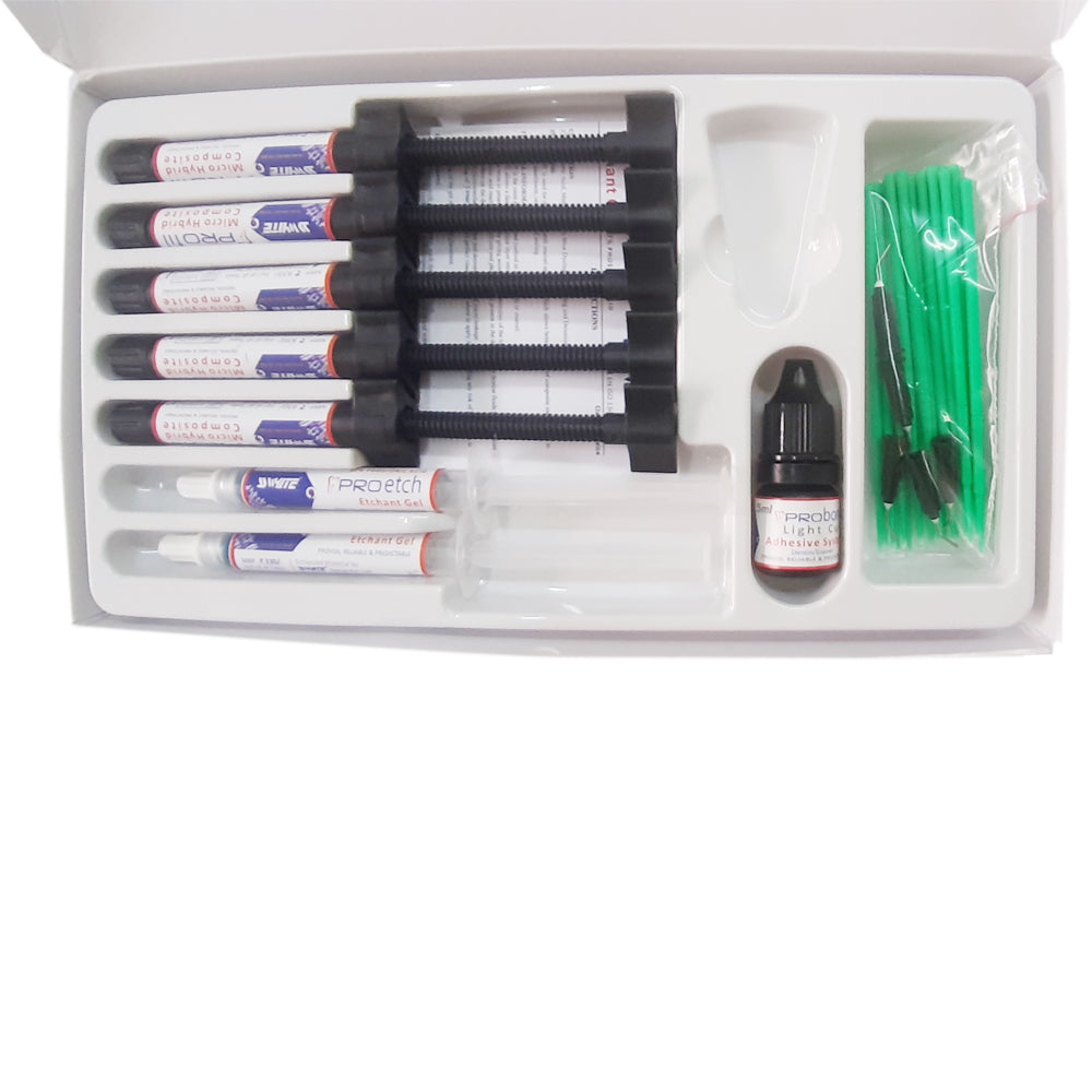 SS WHITE – Micro Hybrid Composite, Light Cure Composite Set, Dental Bond, Etchant Gel