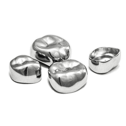 SS WHITE - Stainless Steel Pedo Crown Kit of 12pcs, Dental Crown SS Pedo Molor Set, Dental Crown stainless Steel