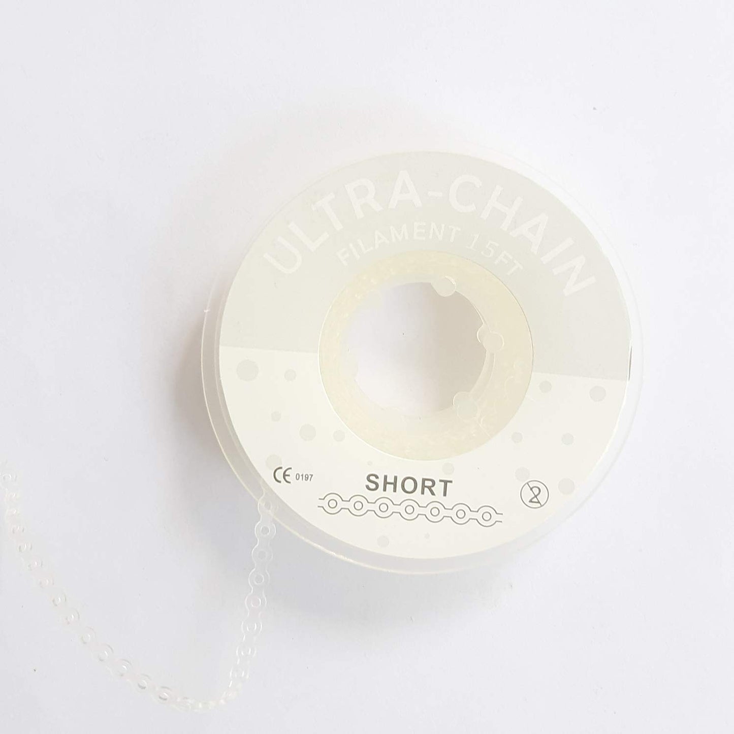 SS WHITE- Dental Clear Orthodontic Power chain -Continuos , Long , Short  (15ft)