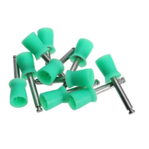 SS WHITE – Dental Prophy Cup 100pcs Box | Dental Disposable Latch type Polishing Polisher Prophy Cups Green